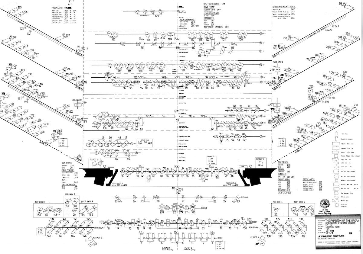 Phantom of the Opera (70cm x 50cm) LX Plan Poster